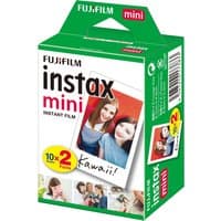 Green Fujifilm instax mini film box, 2x10 pack, features photo of two smiling women and "Kawaii!" text.