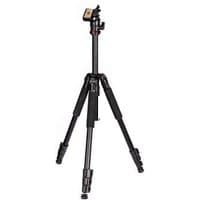 Black Hama Traveller 163 Ball tripod with three adjustable legs and a mounting plate for cameras.