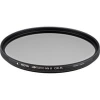 Hoya HD Nano Mk II CIR-PL 6.2 cm circular polarising filter with black frame and white text detailing.