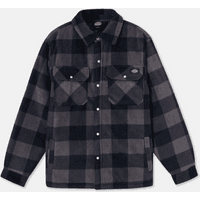 Navy plaid Dickies Portland shirt, XXL, with button-up front, two chest pockets, and long sleeves.