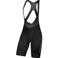 Black Endura FS260 women's cycling bib shorts with dropseat, featuring a 600 series pad and sleek, aerodynamic design.