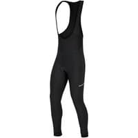 Black Endura Xtract Gel Cycling Bib Tights with 400 Series Gel Pad, featuring mesh straps and reflective logo detailing.