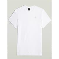 White Gstar Base T-Shirt, size M, with short sleeves, crew neck, and small logo on chest.