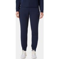 Navy Helly Hansen HP Ocean Trousers, elastic waistband, tapered legs, ankle cuffs, side pockets, size L.