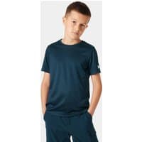 Navy Helly Hansen Juniors' Tech T-shirt, short sleeves, crew neck, logo on sleeve, size 16.