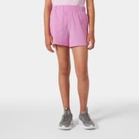 Pink Helly Hansen juniors’ shorts with elastic waistband, side pockets, and relaxed fit, size 16.