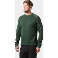 Green Helly Hansen crewneck sweater, size 2XL, with long sleeves and subtle logo on chest.