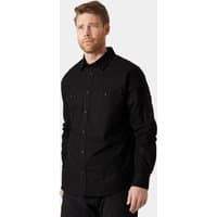 Grey Helly Hansen men's flannel shirt, organic cotton, button-up, chest pockets, size XL.