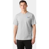 Gray Helly Hansen men's T-shirt, short sleeves, crew neck, "The Ocean Race" logo on chest, size 2XL.