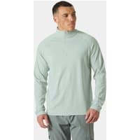 Green Helly Hansen men's half-zip pullover, long sleeves, lightweight fabric, size 2XL.