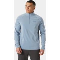 Navy Helly Hansen men's Tyri half-zip pullover with high collar and long sleeves, featuring subtle logo on chest.
