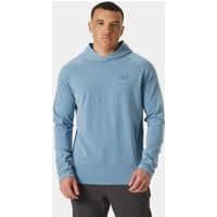 Navy Helly Hansen men's hoodie, long sleeves, small size, with subtle logo on chest.