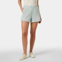 Green Helly Hansen women’s sweat shorts, XS, with elastic waistband and side pockets.