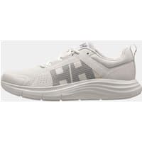 White Helly Hansen women's shoes with mesh upper, padded collar, and grey "HH" logo on side.