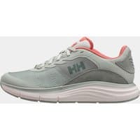 Green Helly Hansen women’s marine shoes, size 4.5, with gray accents, lace-up closure, and cushioned white sole.