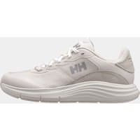 White Helly Hansen women’s marine lifestyle shoes with textured sole, lace-up front, and HH logo on the side.