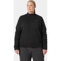 Black Helly Hansen women's fleece jacket, full zip, high collar, long sleeves, plus size 3X.