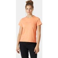Orange Helly Hansen Women's Core T-shirt 2.0, short sleeves, crew neck, size XL.