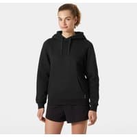 Black Helly Hansen women's hoodie, XL, with drawstring hood and front pocket.