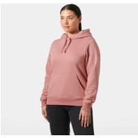 Pink Helly Hansen women's hoodie, size S, with drawstring hood and front kangaroo pocket.