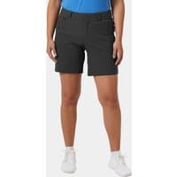 Grey Helly Hansen women's deck shorts with front pockets, belt loops, and knee-length fit.