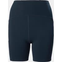 Navy blue Helly Hansen women's short leggings, high-waisted, seamless design, size XS.