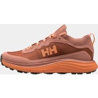 Orange Helly Hansen women's Luna Ridge shoes, size 8, with textured sole, mesh upper, and HH logo on the side.