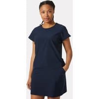 Navy Helly Hansen women's summer top, short sleeves, round neck, relaxed fit, size M.