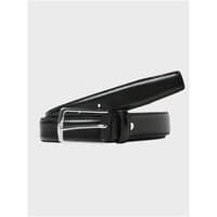 Black Jack & Jones Christopher Belt, sleek leather with a polished silver buckle, size S.
