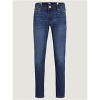 Blue denim Jack & Jones Junior Glenn Original jeans, slim fit, five-pocket style, button closure, size 10Y.