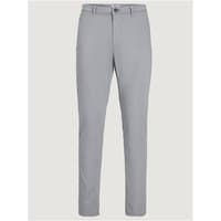 Grey Jack & Jones Marco Bowie chino pants, slim fit, button closure, belt loops, and side pockets, size 36L.