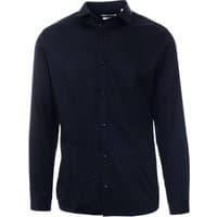 Black Jack & Jones plain long-sleeve shirt, button-up front, classic collar, size 2XL.