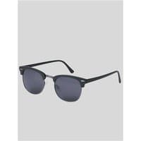 Jet black Jack & Jones Ryder sunglasses with round lenses and sleek metal frames.