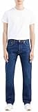 Levi's Men's 501 Original Fit Jeans in dark blue denim, straight leg, button fly, size 34W/32L.