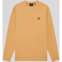 Orange Lyle & Scott men's cotton crew neck sweatshirt with embroidered logo on chest.