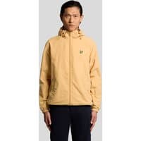 Orange Lyle & Scott men's hooded jacket, water-resistant, with front zipper and embroidered logo on chest.