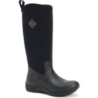 Black Muck Boots Arctic Adventure Wellington Boot, knee-high, pull-on style with logo, UK size 3.