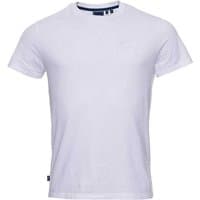 White Superdry Vintage Logo Tee, short sleeves, crew neck, subtle logo detail on chest.