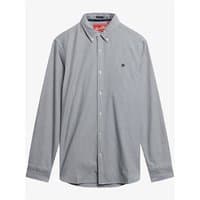 Superdry&Co Classic Oxford shirt, needle ticking stripe, long sleeves, button-down collar, XL size.