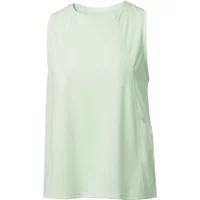 Light green Helly Hansen Rastan women's tank top with sleeveless design and relaxed fit.