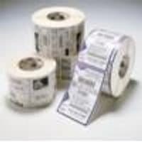 Zebra 6-pack white wristbands, 1.0 x 11.0 inches, with printed labels, rolled format, suitable for identification.