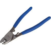 Bluespot Tools 200mm cable cutters with blue rubber grips and sharp steel jaws.