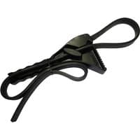 Black Boa 13010 aluminium strap wrench with textured handle and adjustable rubber strap for 10-275mm grip.