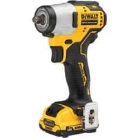 Yellow and black DeWalt 12V XR sub-compact impact wrench with ergonomic grip and 3/8in drive.
