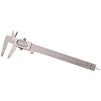 Silver Draper 150MM or 6" caliper gauge with sliding scale and measurement markings.