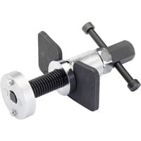 Draper Expert brake caliper wind back tool, silver with black handles, right-hand thread, compact design.