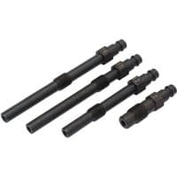 Black Draper Glow Plug Adaptor Kit with four varying-length metal adaptors featuring threaded ends and hexagonal grips.