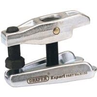 "Draper N150 Expert Ball Joint Separator, silver metal tool with adjustable screw and sturdy clamp design"