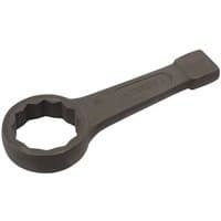 Draper Ring Slogging Spanner, dark metal finish, hexagonal ring end, short handle with embossed branding.