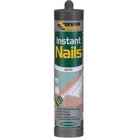 Everbuild Instant Nails white adhesive tube, 290ml, with green label and black cap, solvent-free grab adhesive.